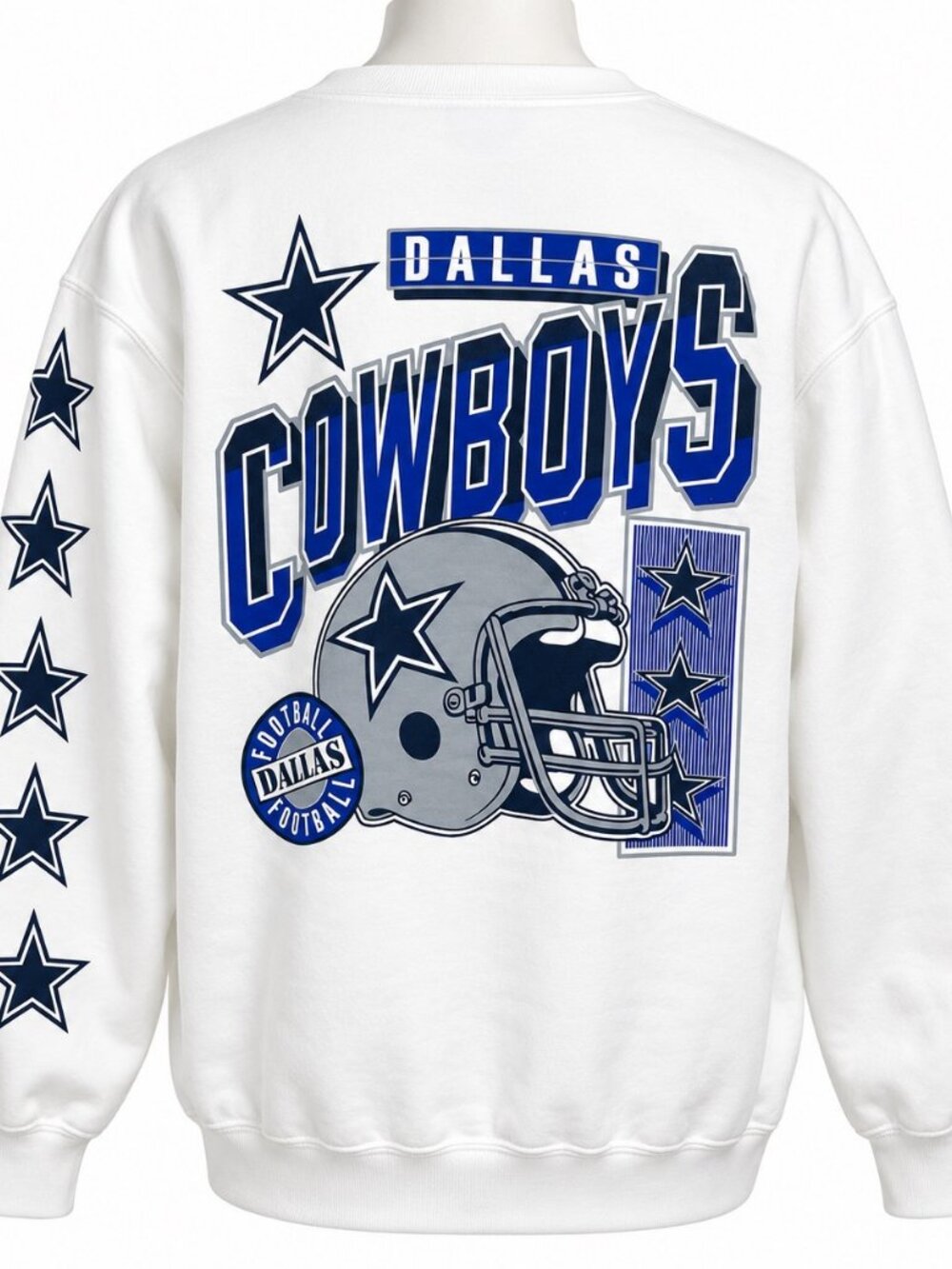 Dallas Cowboys Junk Food x AS Revival Helmet Women's Oversized Sweatshirt NWT